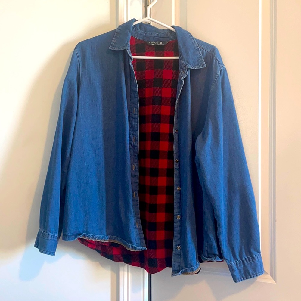 Flannel lined jean jacket